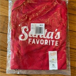 Jumping Beans Red Santa's Favorite Long Sleeve Bodysuit